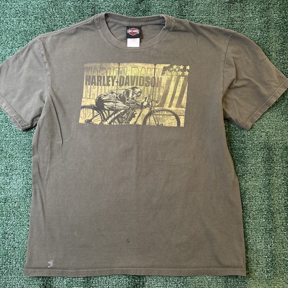 Harley Davidson T-Shirt Men’s XL Double Sided Biker Boston MA